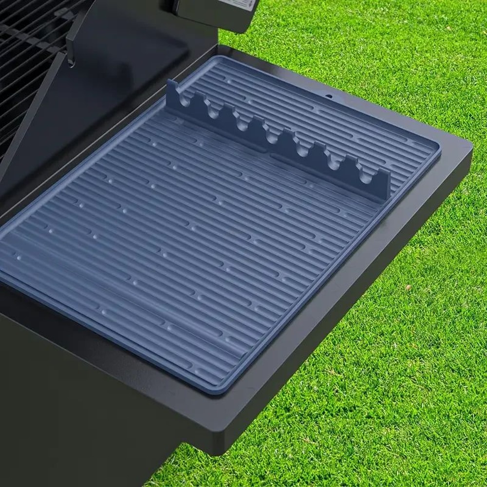 Silicone Grill Mat With Utensil Holder 7