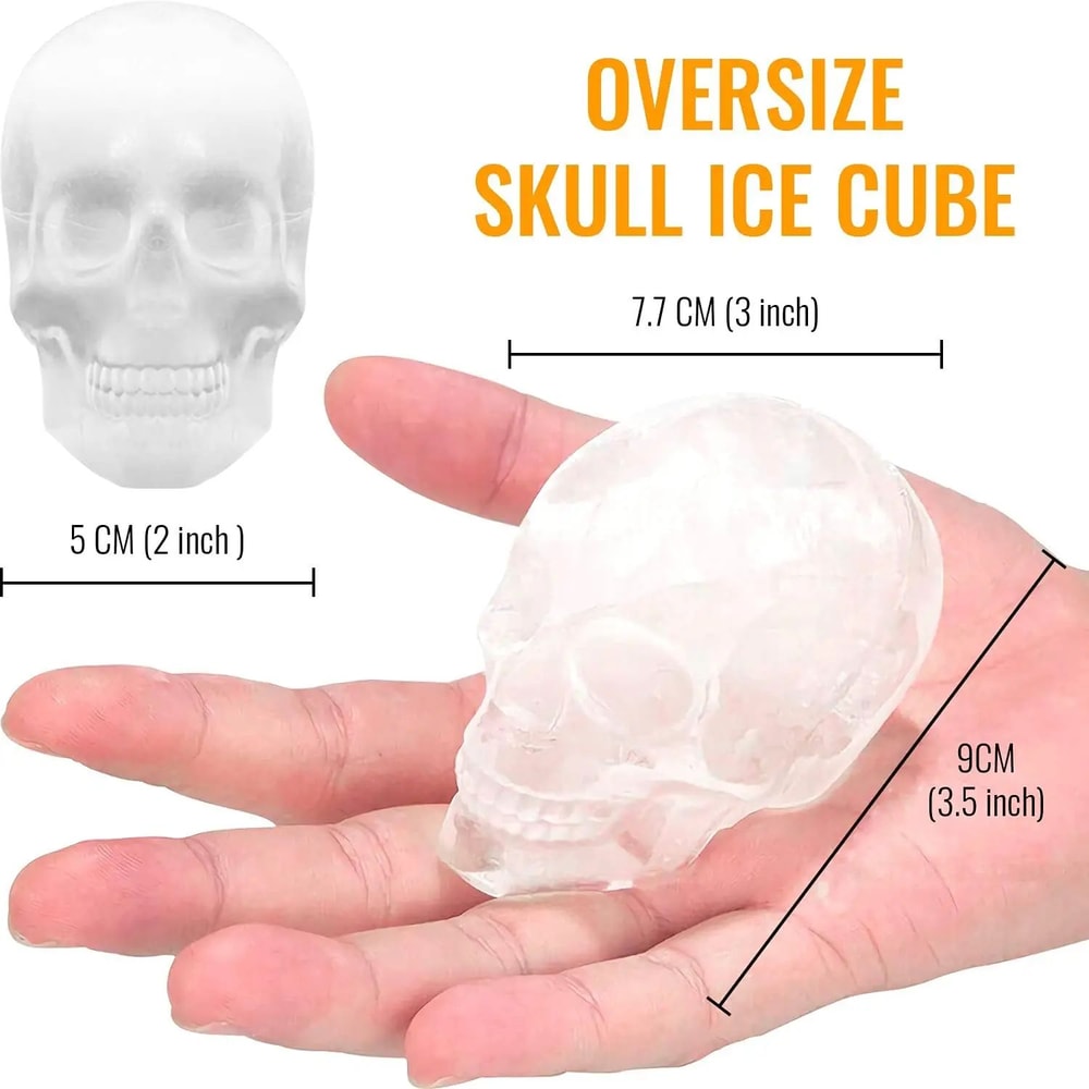 Extra Large 3D Skull Ice Cube Mold 3