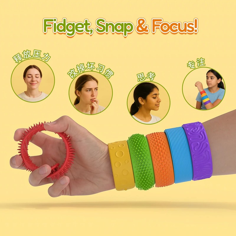 Silicone Sensory Slap Bracelet Fidget Toy 1