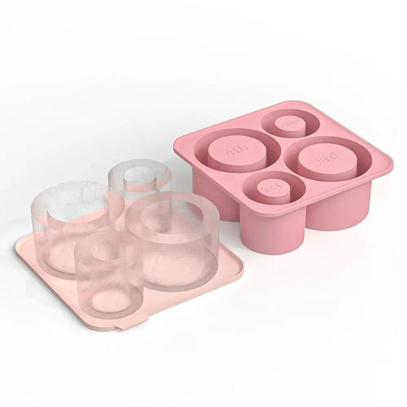 Silicone Hollow Cylinder Ice Cube Tray 2