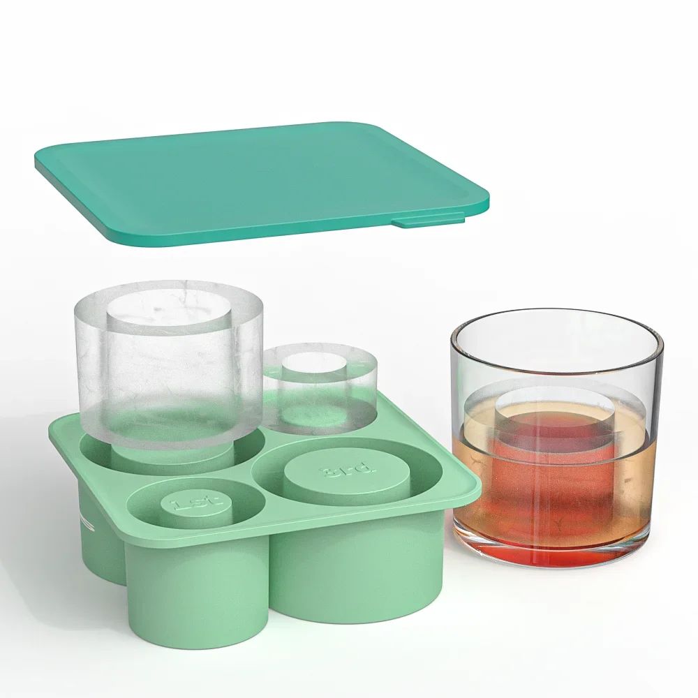 Silicone Hollow Cylinder Ice Cube Tray 12