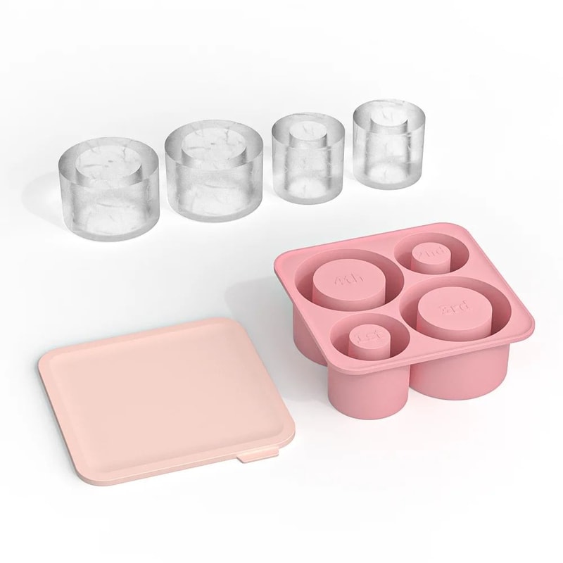 Silicone Hollow Cylinder Ice Cube Tray 15