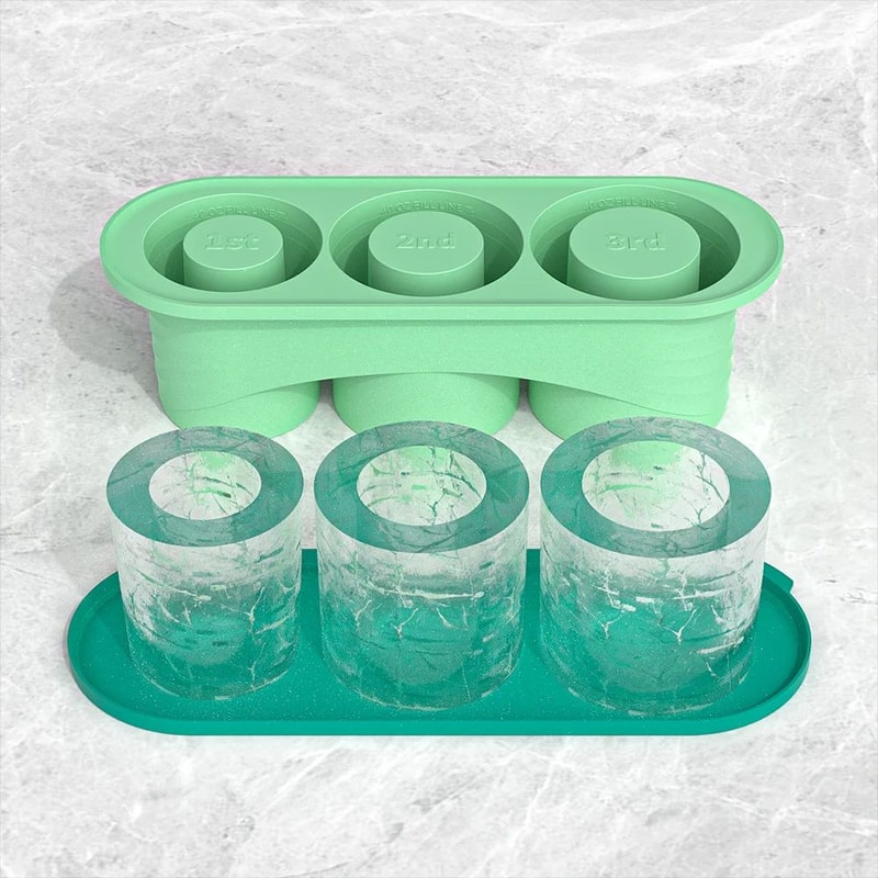Cylinder Ice Cube Tray For Tumbler Cups 9