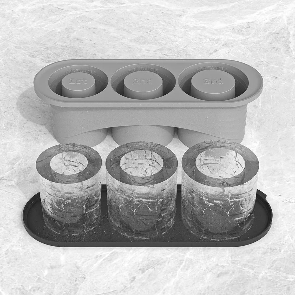 Cylinder Ice Cube Tray For Tumbler Cups 10