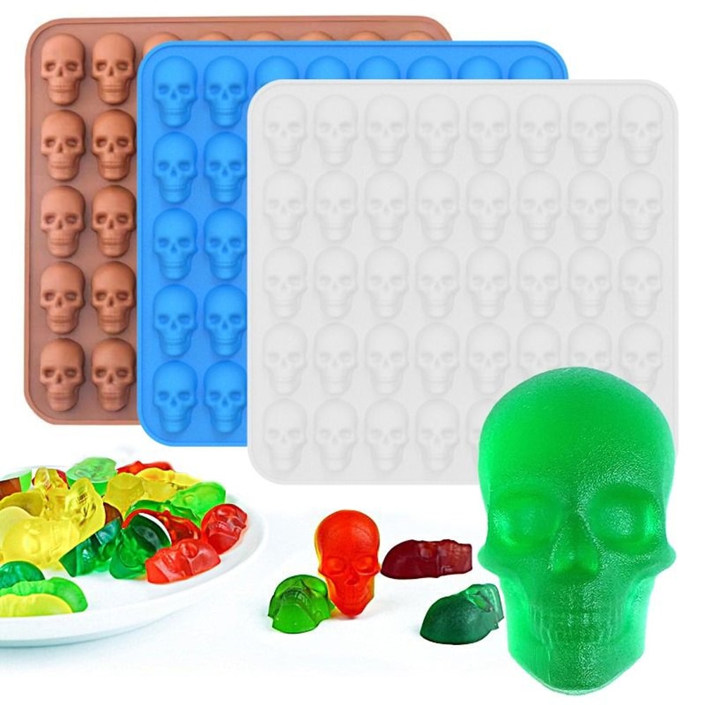 Pumpkin Skull Silicone Ice And Baking Mold 8
