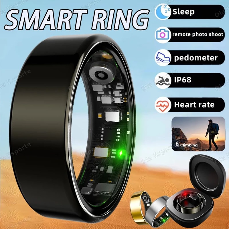 Smart Fitness Health Ring Heart Rate SpO2 Sleep Multi Sport Tracker 0