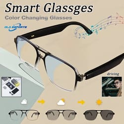 wireless bluetooth audio smart glasses with anti blue light protection