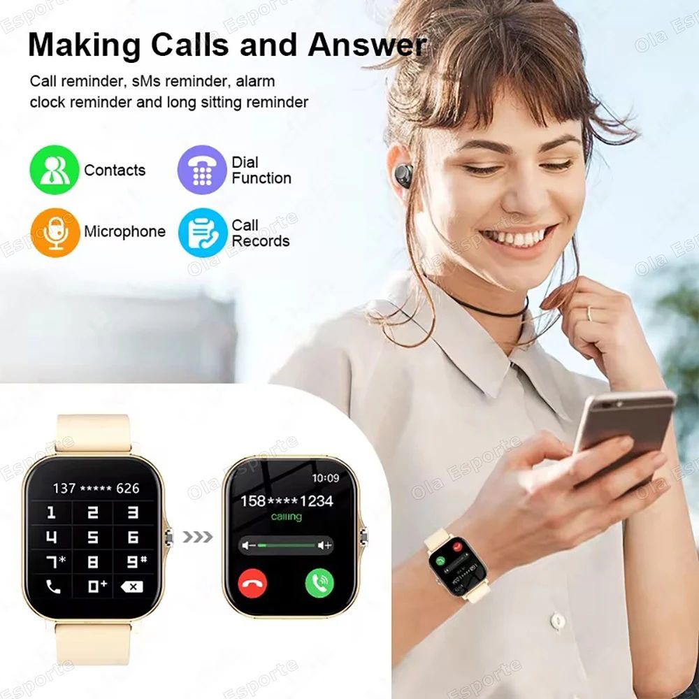 Bluetooth Smart Watch With HD Display Call Answer Message Preview 1