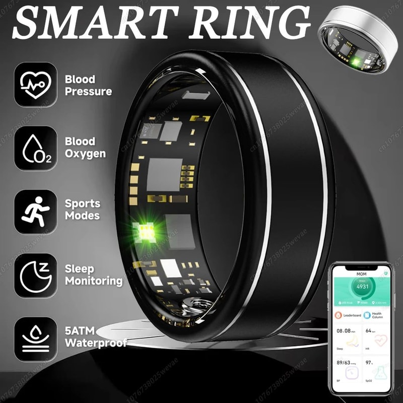 Smart Fitness Health Ring Heart Rate SpO2 Sleep Sport Tracker 0