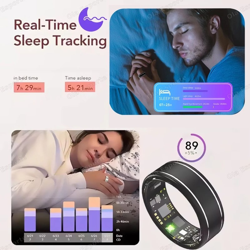 Smart Fitness Health Ring Heart Rate SpO2 Sleep Sport Tracker 4