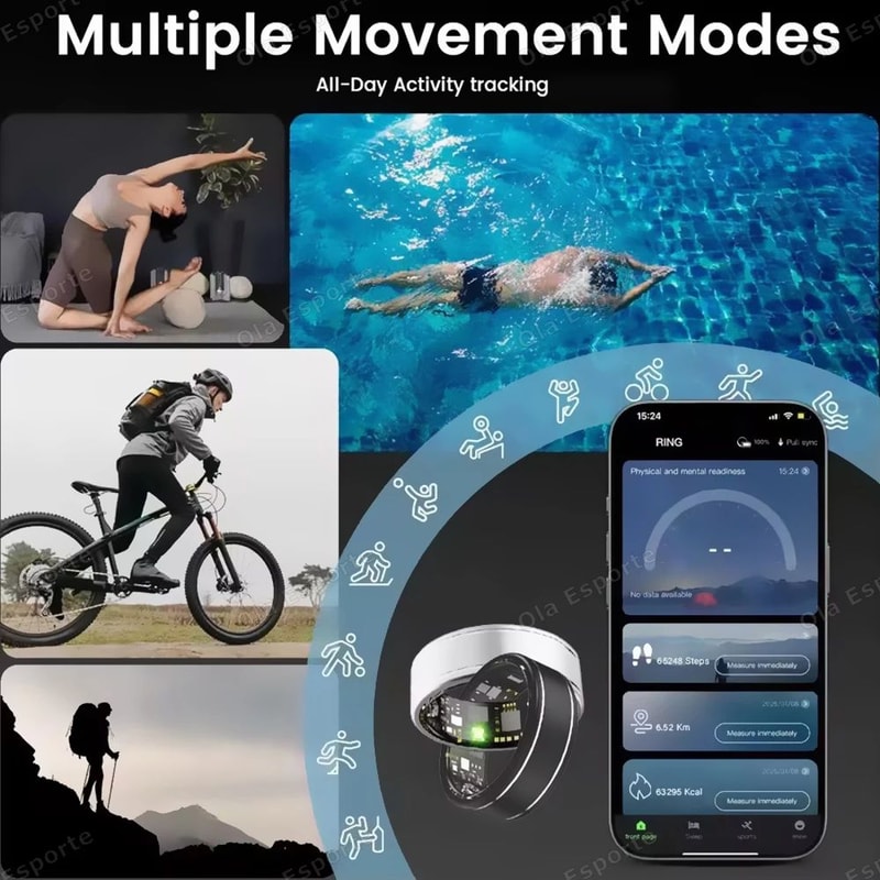 Smart Fitness Health Ring Heart Rate SpO2 Sleep Sport Tracker 5