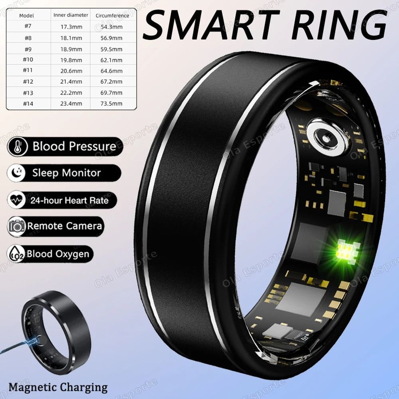 Smart Fitness Health Ring Heart Rate SpO2 Sleep Sport Tracker 13