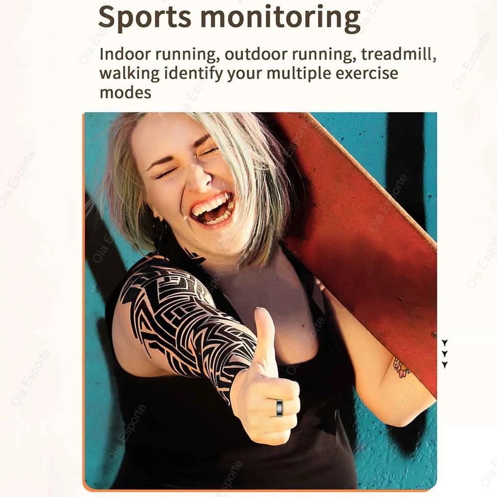 Smart Health Fitness Ring Heart Rate SpO2 Multi Sport Tracker 4