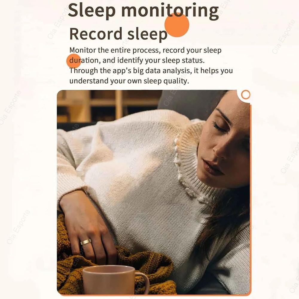 Smart Health Fitness Ring Heart Rate SpO2 Multi Sport Tracker 5