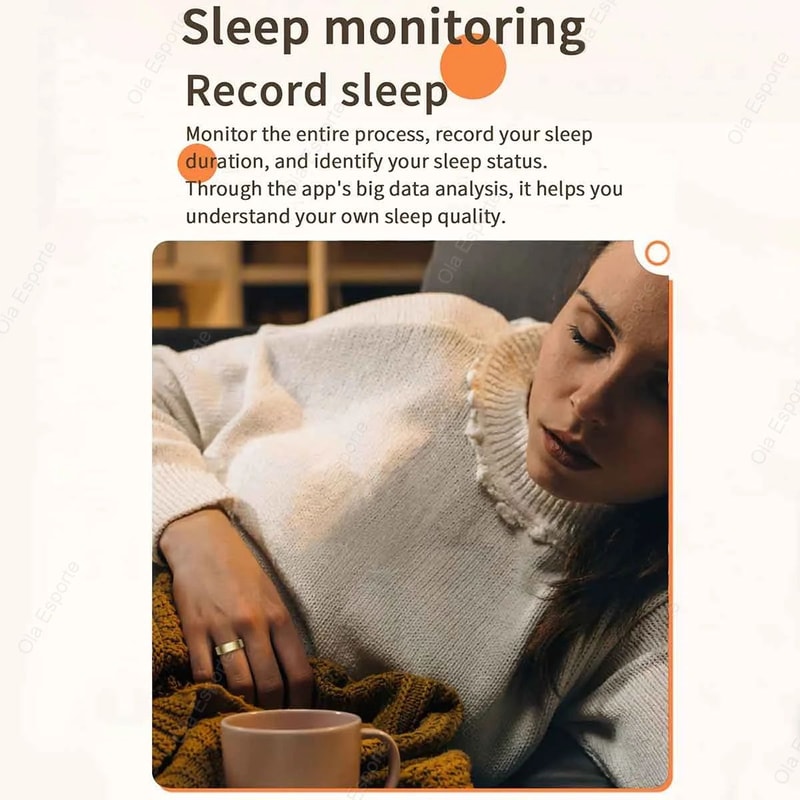 Smart Health Fitness Ring Heart Rate SpO2 Multi Sport Tracker 5