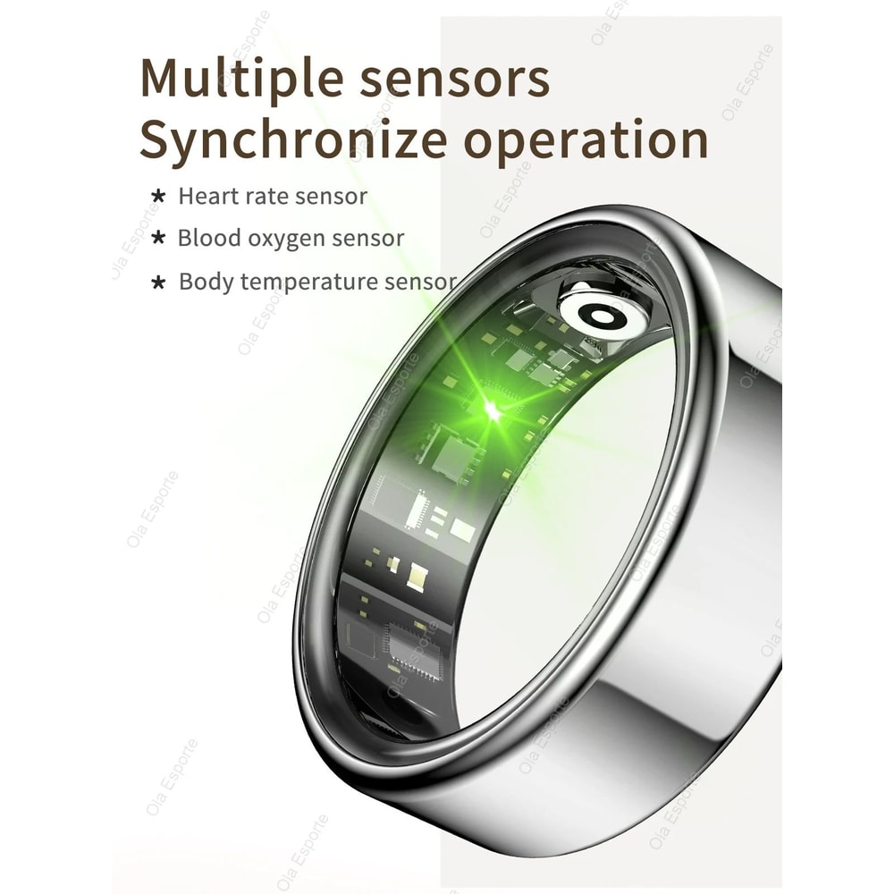 Smart Health Fitness Ring Heart Rate SpO2 Multi Sport Tracker 8