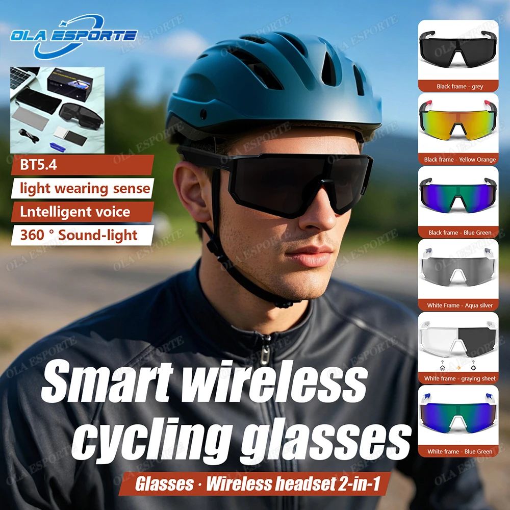 Outdoor Bluetooth Audio Smart Glasses UV Protection Sports Sunglasses 0