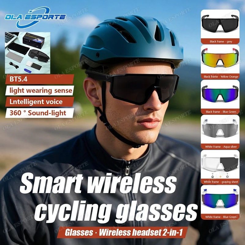 Outdoor Bluetooth Audio Smart Glasses UV Protection Sports Sunglasses 0