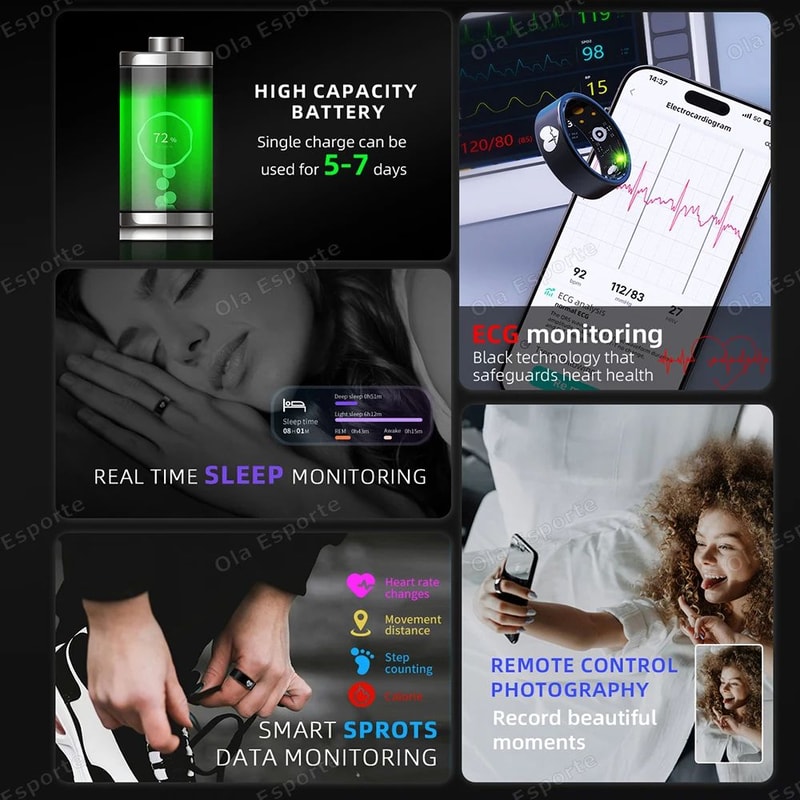 R30 Smart Health Ring ECG Heart Rate Blood Pressure Sleep Tracker 2