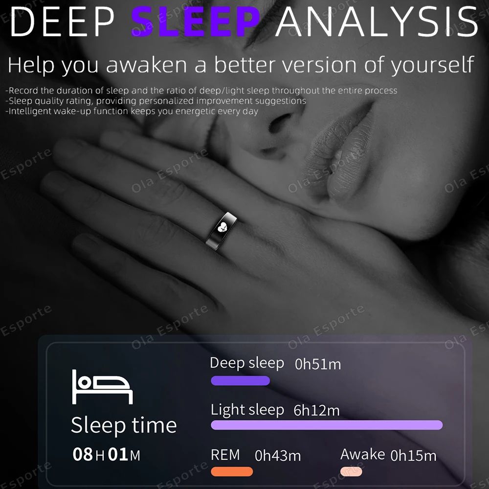 R30 Smart Health Ring ECG Heart Rate Blood Pressure Sleep Tracker 4