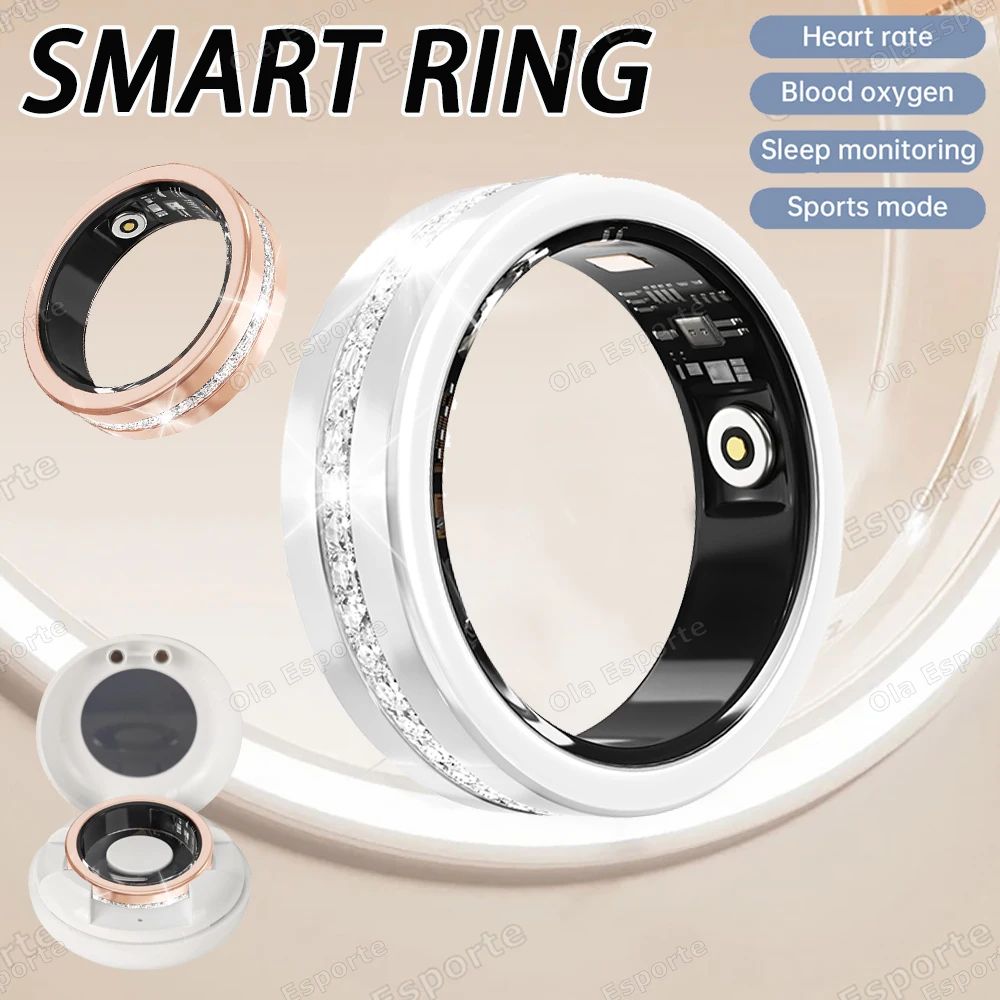 Fashion Smart Fitness Ring Heart Rate Pedometer Health Tracker 0