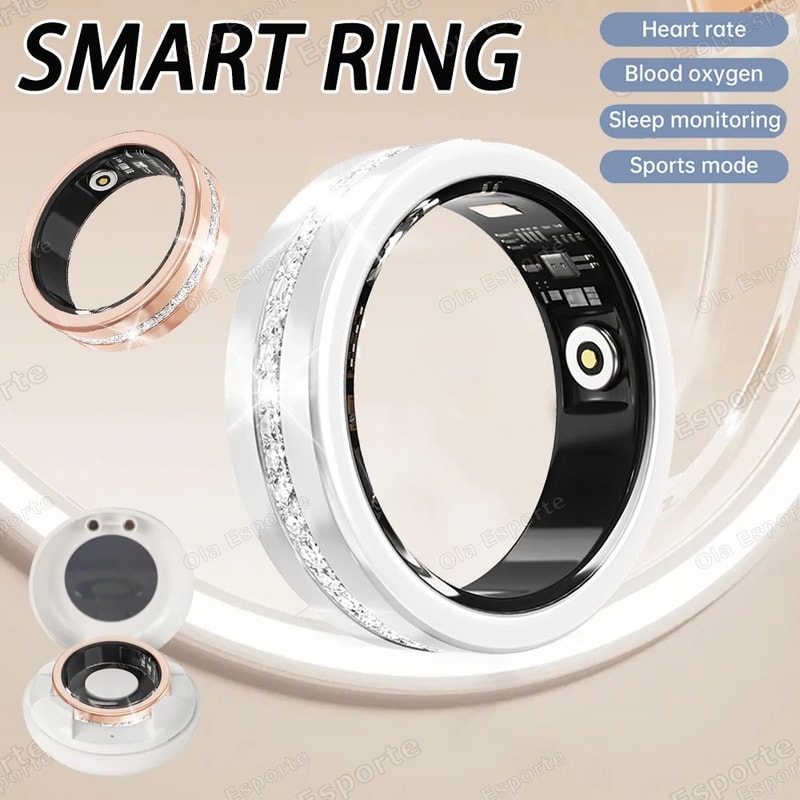 Fashion Smart Fitness Ring Heart Rate Pedometer Health Tracker 0