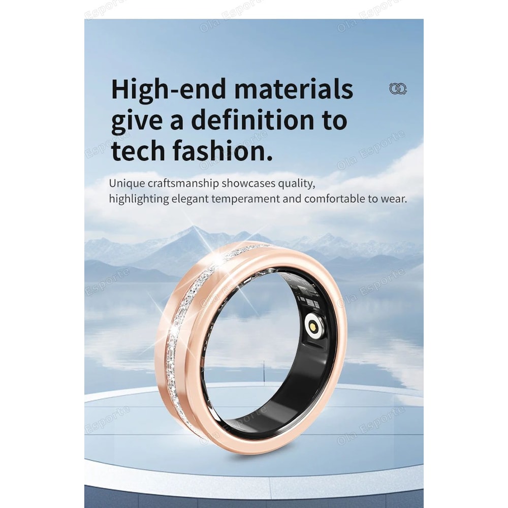 Fashion Smart Fitness Ring Heart Rate Pedometer Health Tracker 7