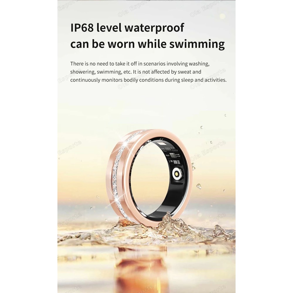 Fashion Smart Fitness Ring Heart Rate Pedometer Health Tracker 10