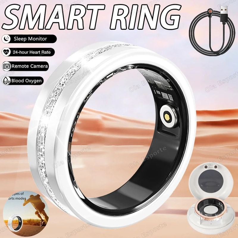 Fashion Smart Fitness Ring Heart Rate Pedometer Health Tracker 13