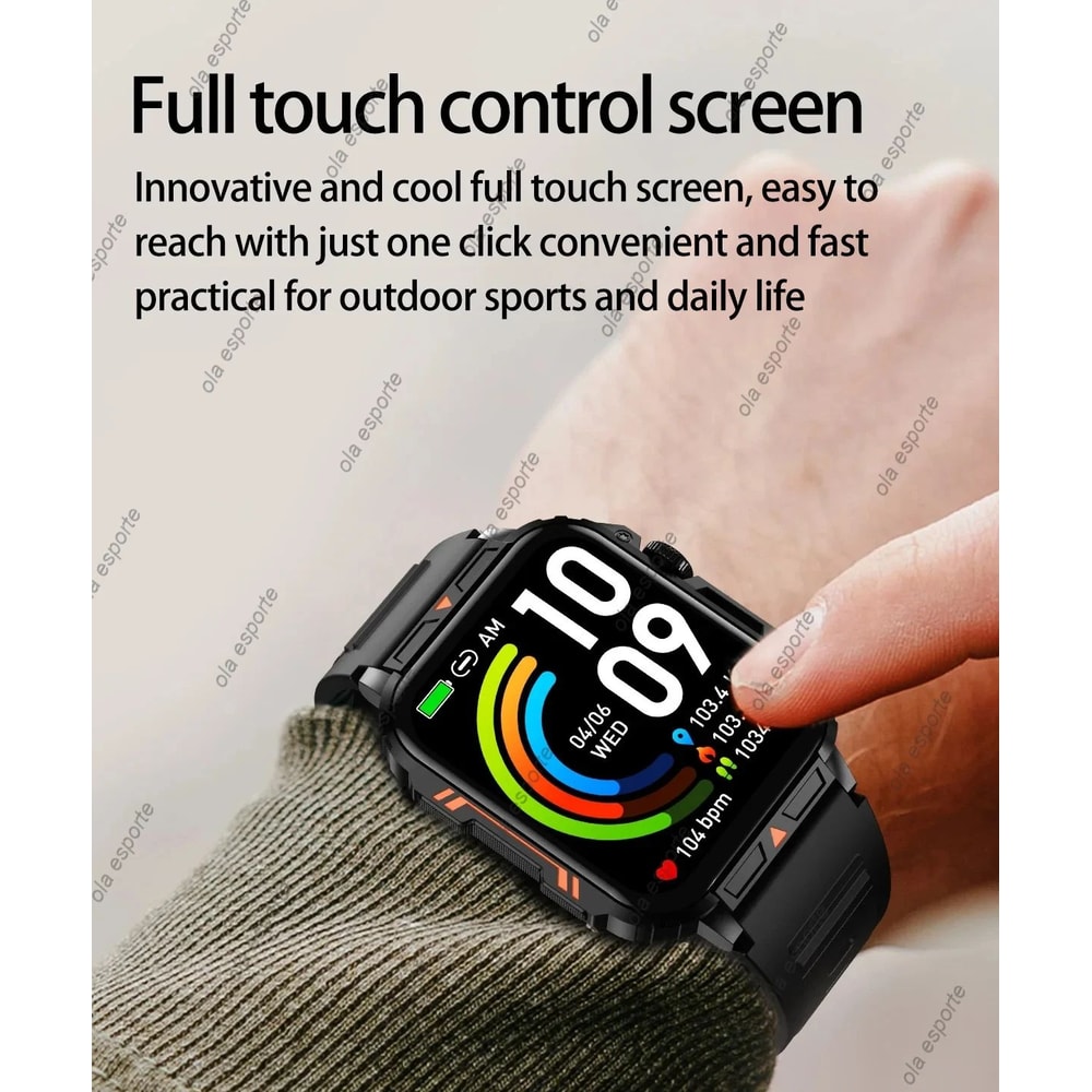 Outdoor Military Bluetooth Smart Watch Heart Rate SpO2 Fitness Tracker 7