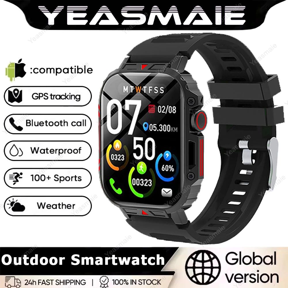 Outdoor Military Bluetooth Smart Watch Heart Rate SpO2 Fitness Tracker 17