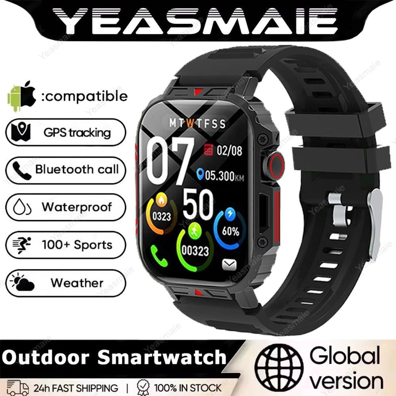 Outdoor Military Bluetooth Smart Watch Heart Rate SpO2 Fitness Tracker 17