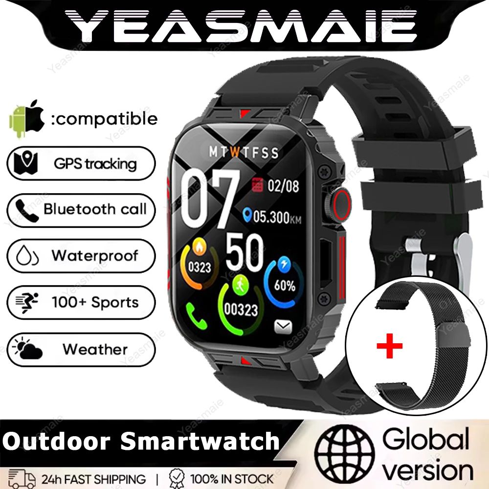 Outdoor Military Bluetooth Smart Watch Heart Rate SpO2 Fitness Tracker 18