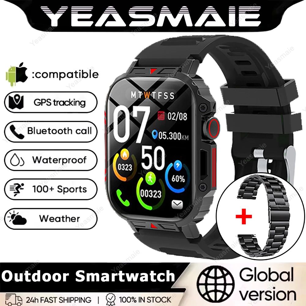 Outdoor Military Bluetooth Smart Watch Heart Rate SpO2 Fitness Tracker 20