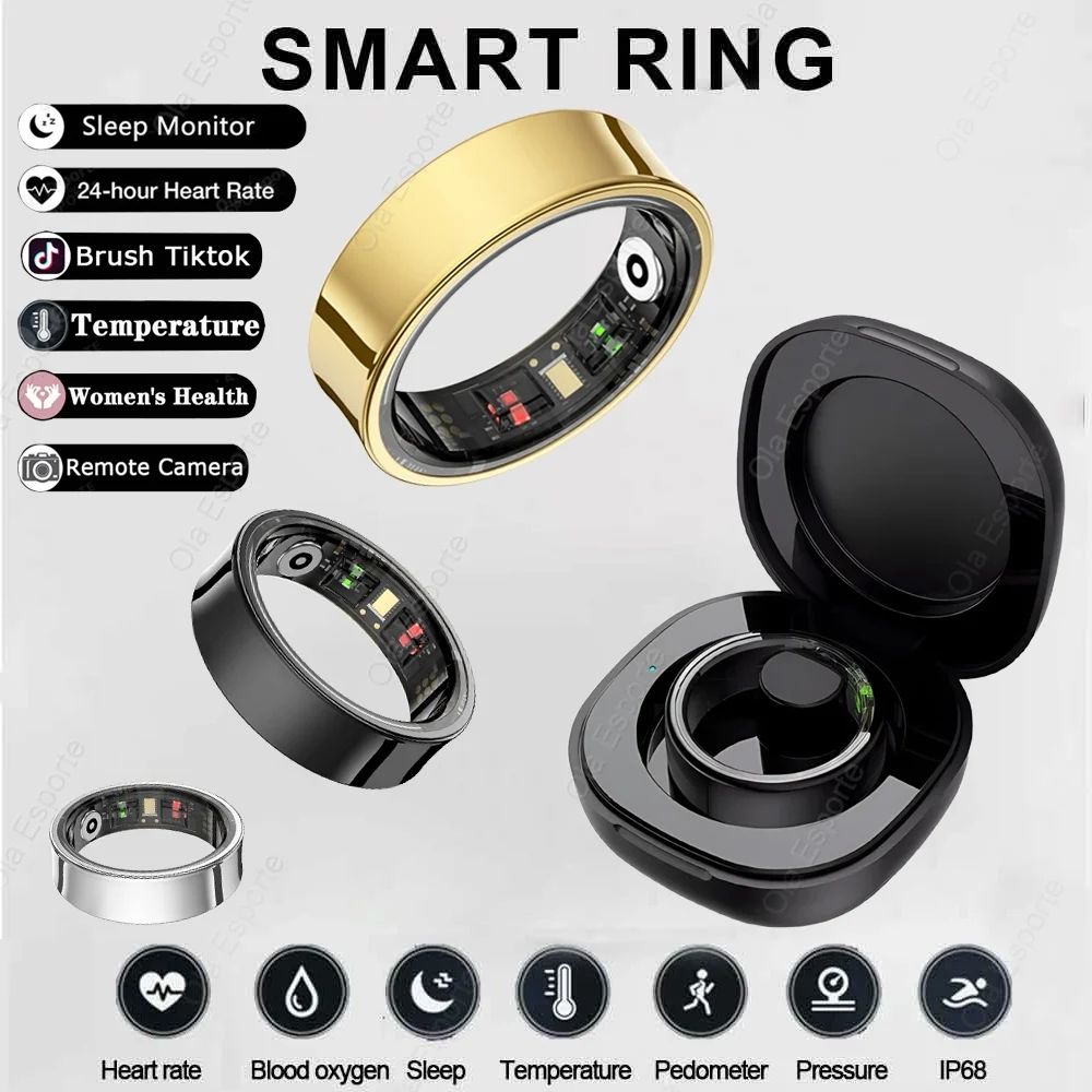 R09 Smart Health Fitness Ring Heart Rate SpO2 Sleep Tracker 0