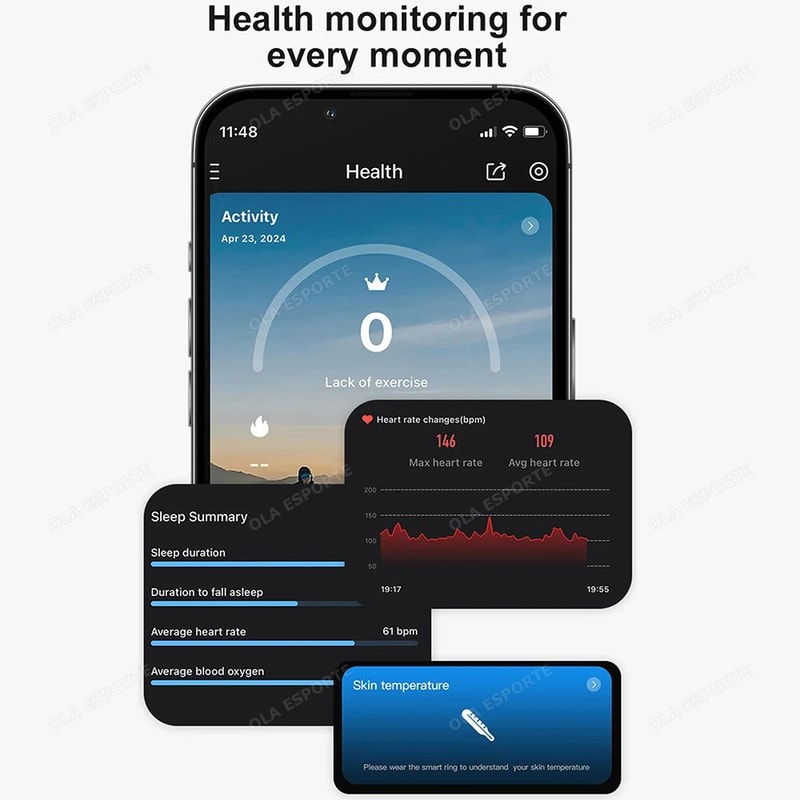 R09 Smart Health Fitness Ring Heart Rate SpO2 Sleep Tracker 3