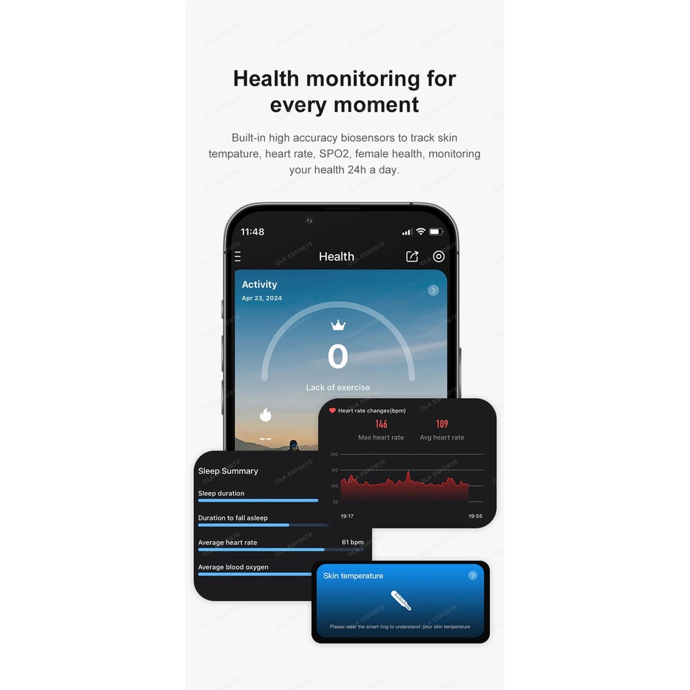 R09 Smart Health Fitness Ring Heart Rate SpO2 Sleep Tracker 8