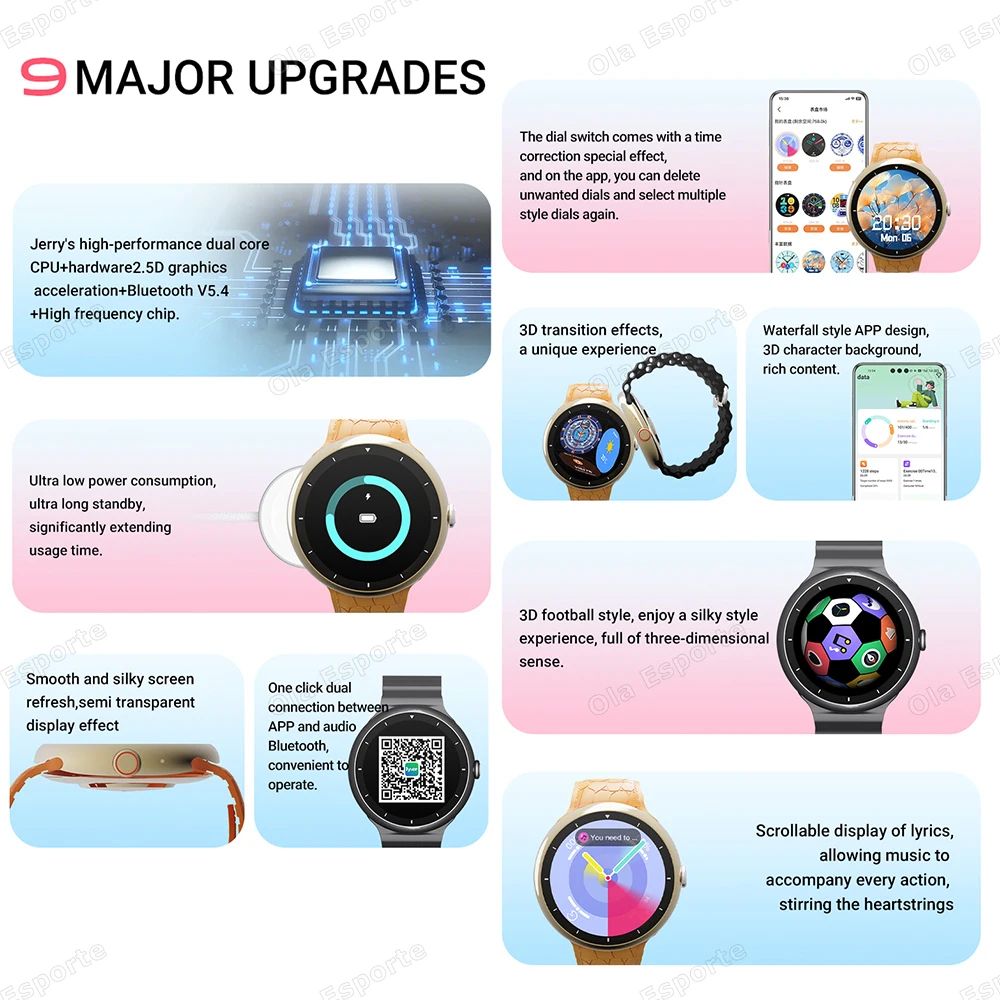 Outdoor Fashion Bluetooth Smart Watch Heart Rate Fitness Tracker 1