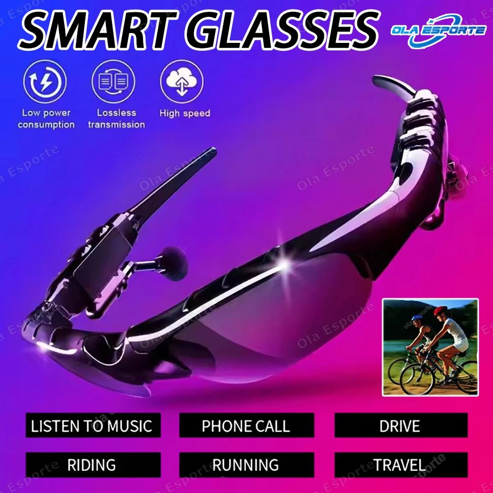 Wireless Stereo Smart Glasses Sunglasses With Mic For Sports And Driving 0