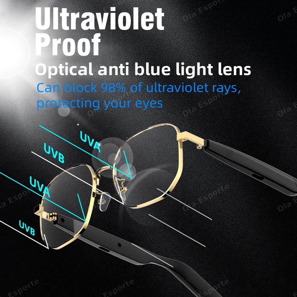 Bluetooth Audio Smart Glasses With Anti Blue Light Lenses 2