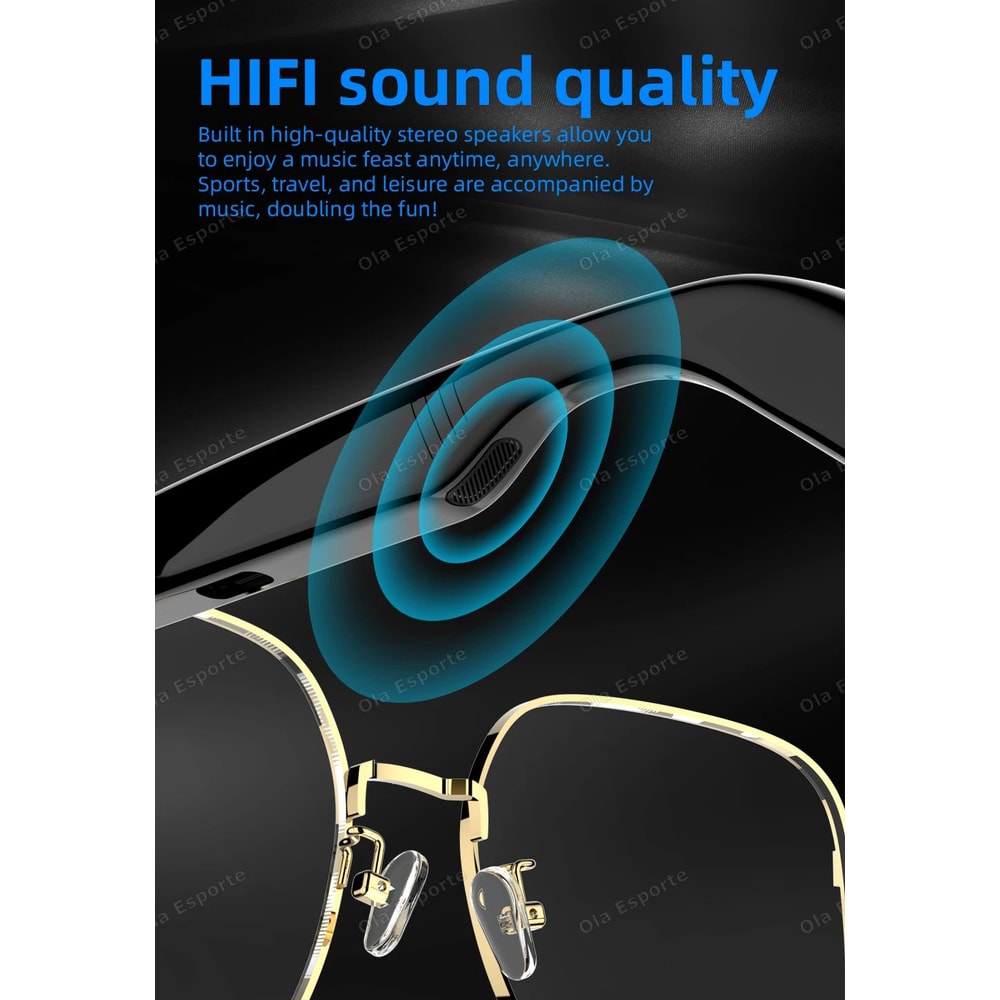 Bluetooth Audio Smart Glasses With Anti Blue Light Lenses 7