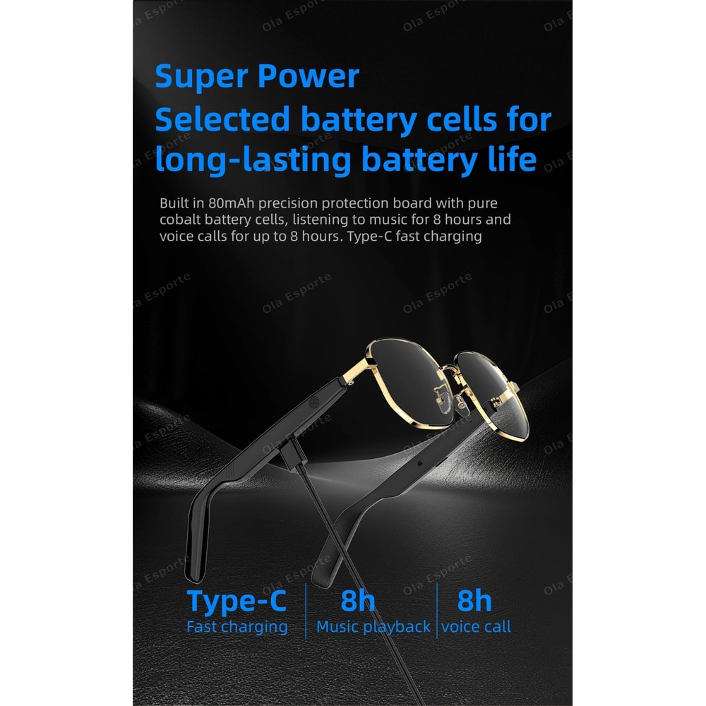 Bluetooth Audio Smart Glasses With Anti Blue Light Lenses 11