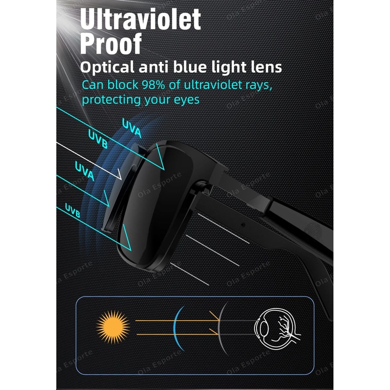 2 In 1 Magnetic Smart Glasses Bluetooth Audio UV Protection Sunglasses 6