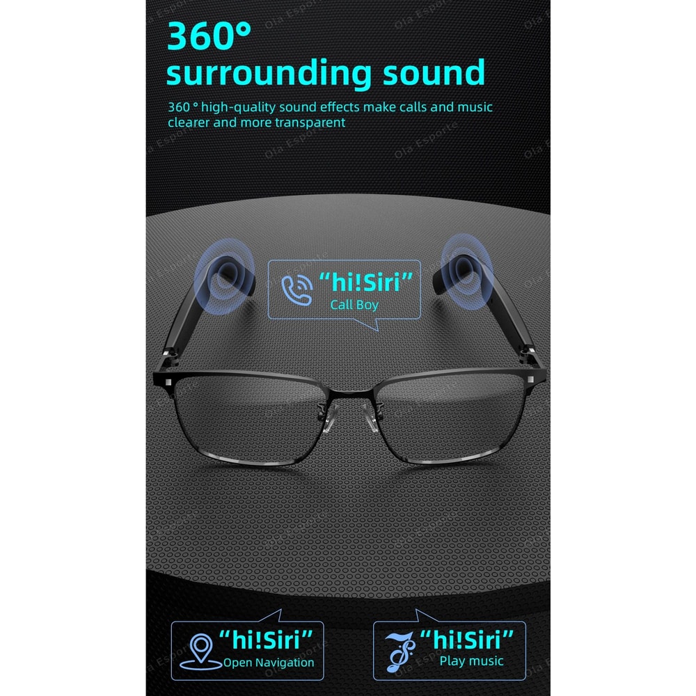 2 In 1 Magnetic Smart Glasses Bluetooth Audio UV Protection Sunglasses 10