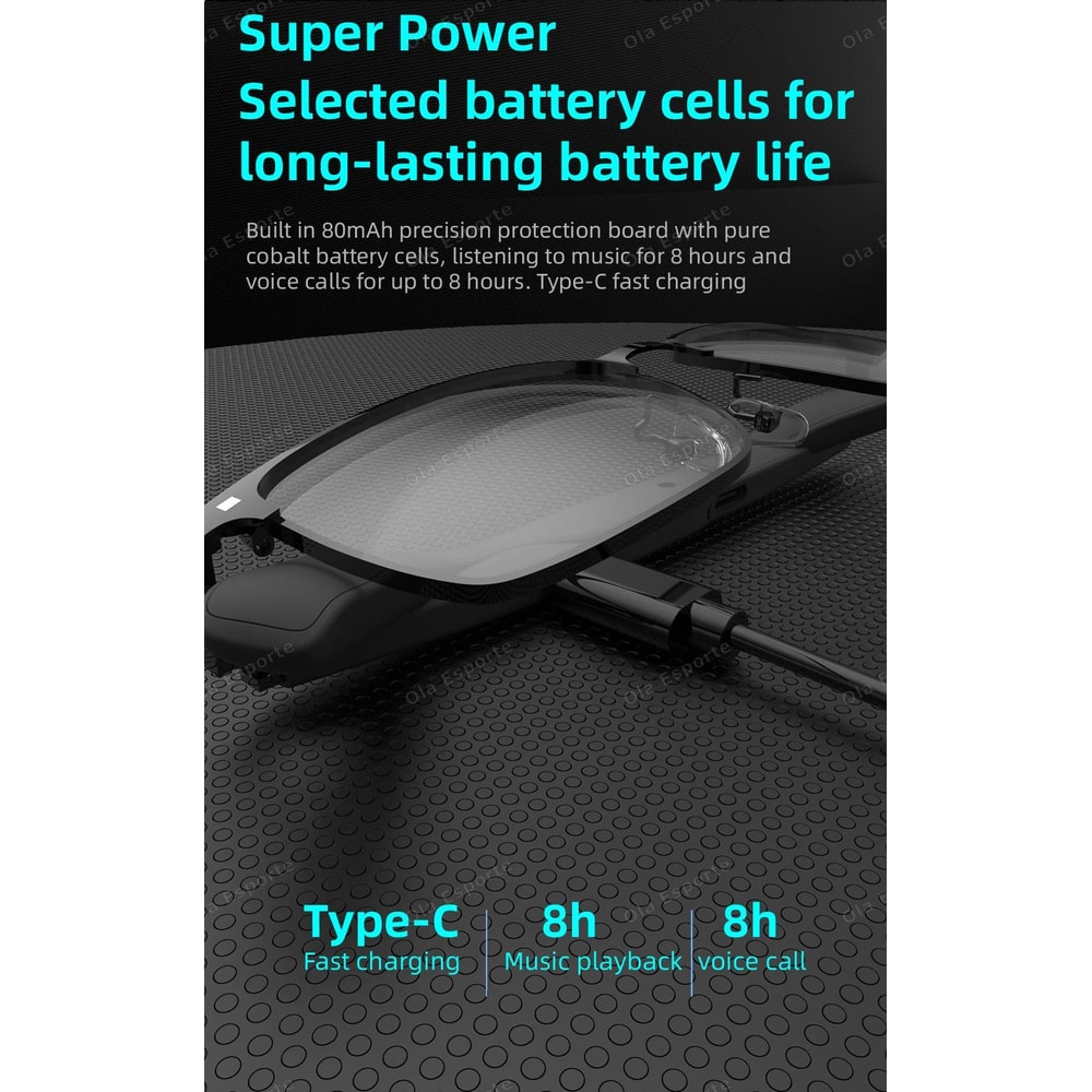 2 In 1 Magnetic Smart Glasses Bluetooth Audio UV Protection Sunglasses 11