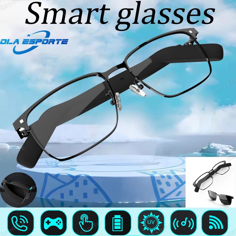 2 In 1 Magnetic Smart Glasses Bluetooth Audio UV Protection Sunglasses 14