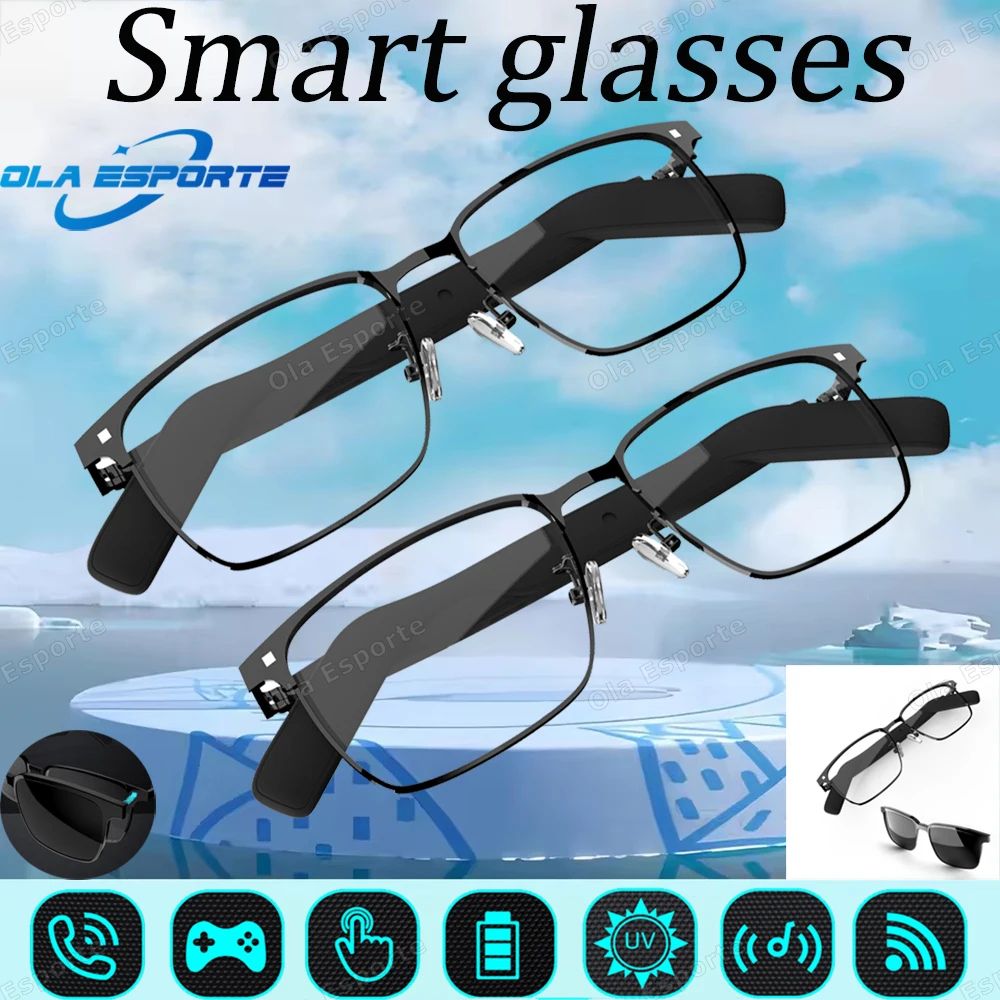 2 In 1 Magnetic Smart Glasses Bluetooth Audio UV Protection Sunglasses 15