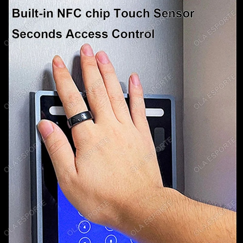 NFC Ceramic Smart Ring LED Gesture Control Health Sport Tracker 2