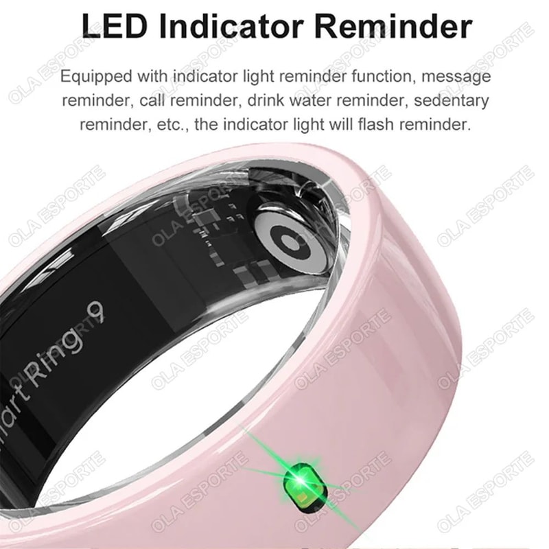 NFC Ceramic Smart Ring LED Gesture Control Health Sport Tracker 5