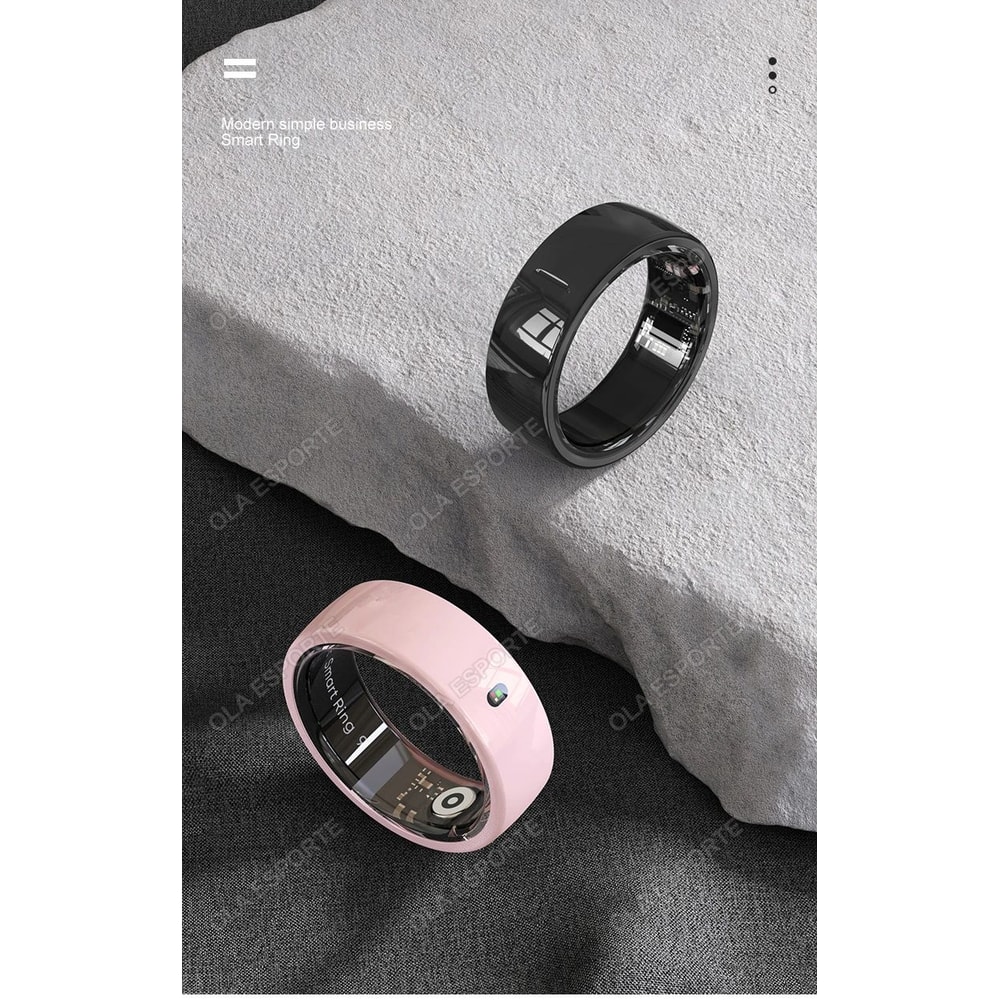 NFC Ceramic Smart Ring LED Gesture Control Health Sport Tracker 7